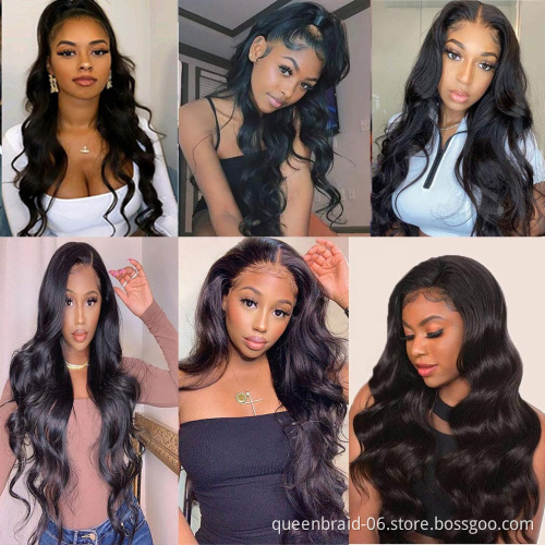 Body Wave Lace Front Human Hair Wig Brazilian Virgin Human Hair Lace Frontal Wig Density Pre Plucked With Baby Hair Natural